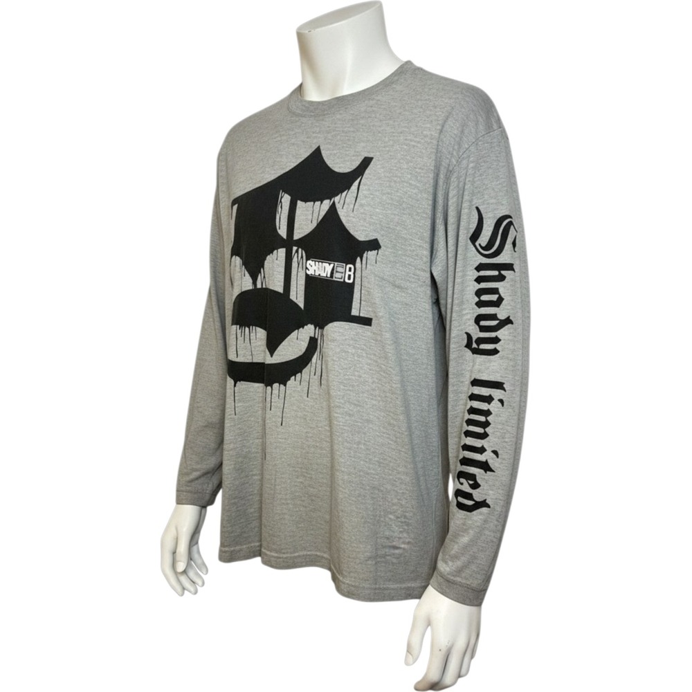 Shady LTD Eminem Long Sleeve Shirt Gray Men's Large Shadywear Hip Hop Tee VTG